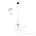 thumbnail image 6 of Hunter - Dunshire 1-light Noble Bronze, Medium Size Pendant Light, Dimmable, Casual Style, Bell Shaped, for Bedrooms, Dining, Living Rooms - 19655, 6 of 7