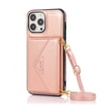 thumbnail image 2 of For Iphone 14 Pro Cross-Body Card Bag Phone Case(Rose Gold),iPhone 14 Pro, 2 of 7