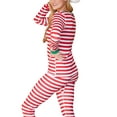thumbnail image 3 of Doublju Women's Long Sleeve Striped Pajama Sleepwear 2 pcs Set (Plus Size Available), 3 of 4