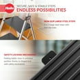 thumbnail image 4 of Hailo Folding 2 Step Non-Slip Stool for Home and Kitchen, K71, Silver/Black, 4 of 12