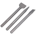 thumbnail image 4 of 3Pcs Chisel Carbon Steel Scaling Flat Point Rotating Hammer Drill Bits for Tile Concrete Work5 Pit Handle, 4 of 5