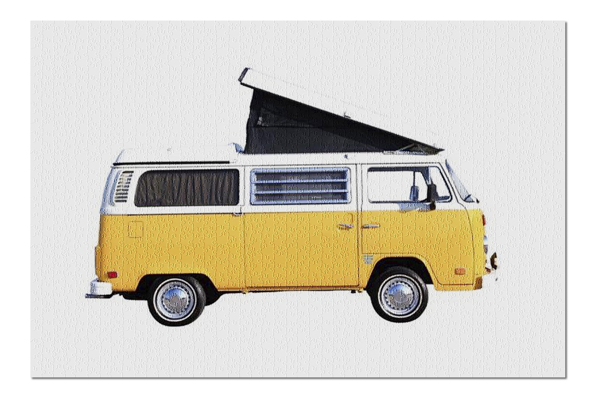 Yellow VW Camper Van Isolated on White 9006770 (20x30 Premium 1000