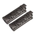 thumbnail image 1 of 2Pcs Lighter Case, Zinc Alloy  Floral Pattern Lighter Storage Container Protective  Case Cover for Outdoor Camping Hiking, 1 of 8