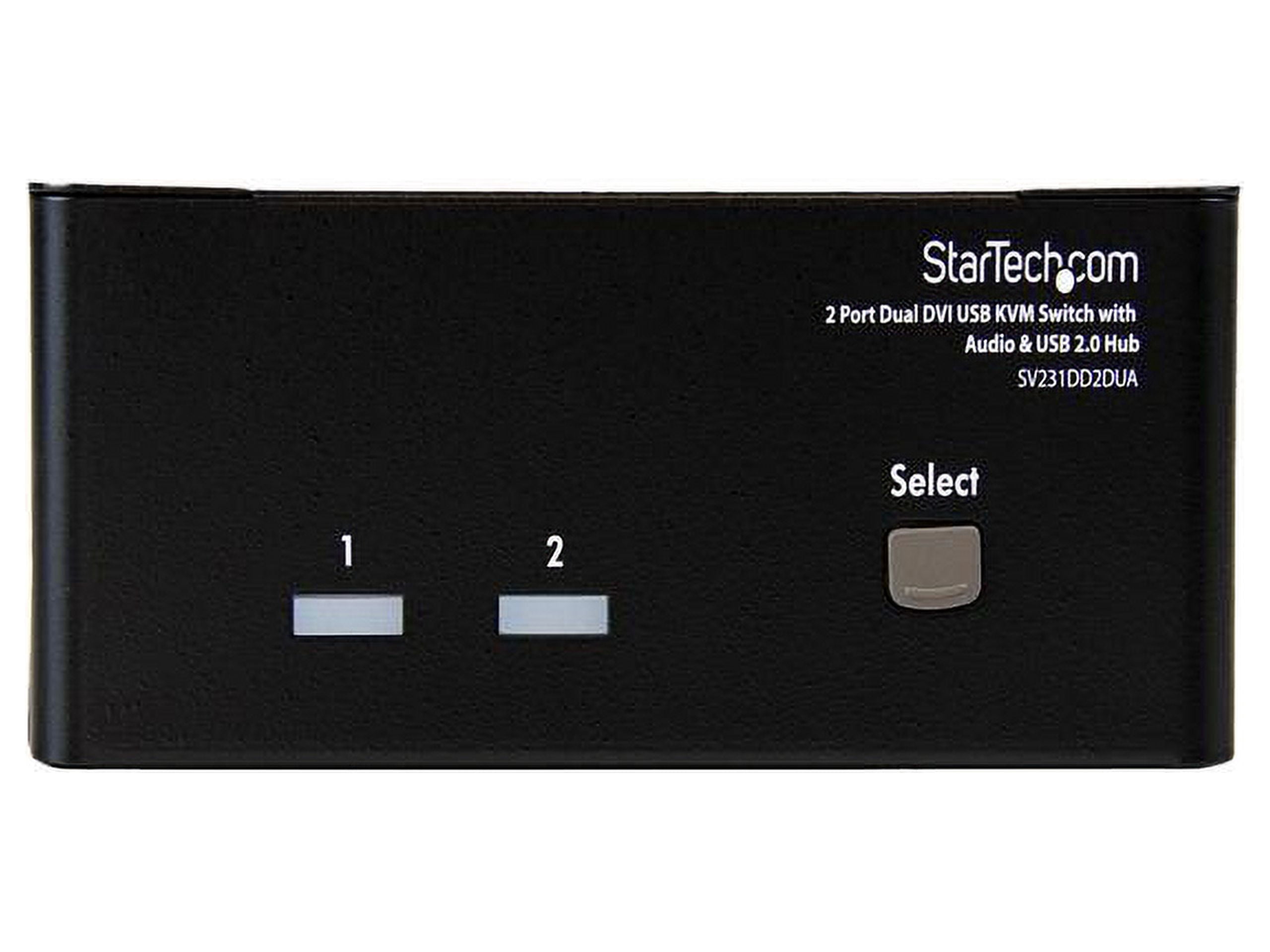 StarTech 2-Port Dual DVI USB KVM Switch w/ Audio and USB 2.0 Hub
