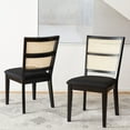 thumbnail image 5 of SAFAVIEH Toril Dining Chair, Black Frame/Black Upholstery (19.7 in. W x 23 in. D x 36.6 in. H), 5 of 14