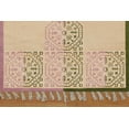 thumbnail image 6 of Casavani Handblock Printed Beige Cotton Dhurrie 9'x12' Area Rugs for Living Room & Dining Room, 6 of 7