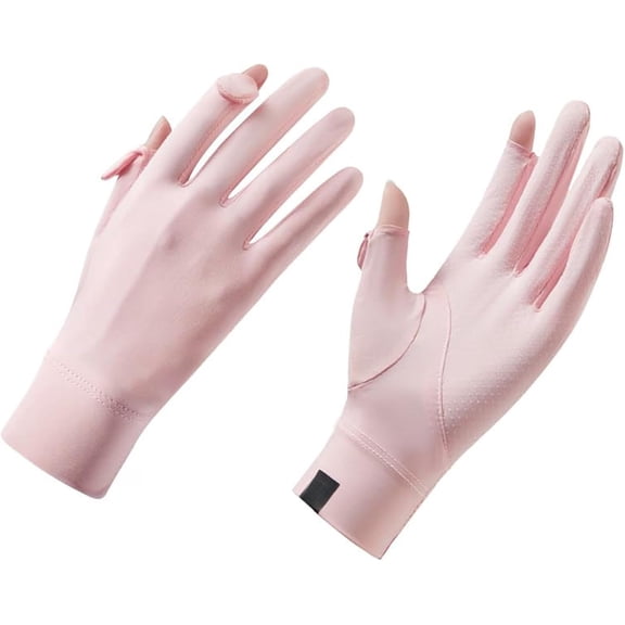 Thin Ice Silk Sun Gloves for Women UV Protection Driving Cycling Gloves UPF 53 Touchscreen Breathable Anti-Slip Lightweight Summer Outdoor