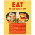 thumbnail image 2 of WPA 26x32 Black Ornate Wood Framed with Double Matting Museum Art Print Titled - Eat these every day, 2 of 4