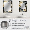 thumbnail image 4 of Designart "Opulent Gold Grey Floral Luxe II" Floral Wall Mirror, Printed Gold Wall Mirror, Traditional Bathroom Wall Mirror, Decorative Floral Mirror - 30x40 Inch, 4 of 5