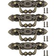 thumbnail image 1 of 4 Pcs Vintage Poignées de Tiroir Poignée de Meubles en Bronze avec Vis pour Porte d'Armoire, 1 of 5