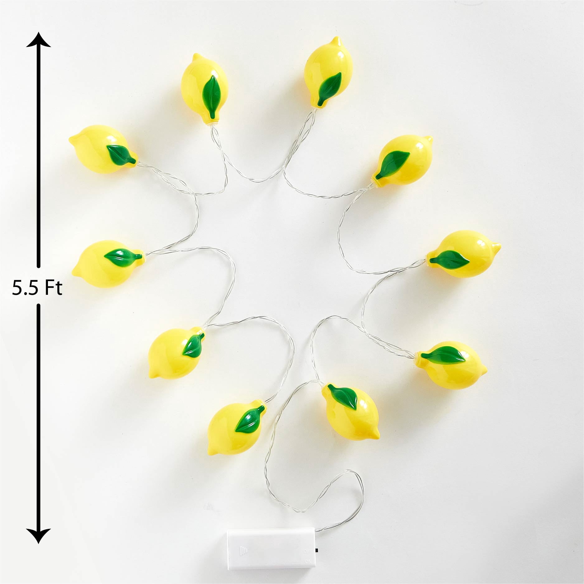 Urban Shop Indoor 5.5' Battery Operated Lemon Figural LED String Lights