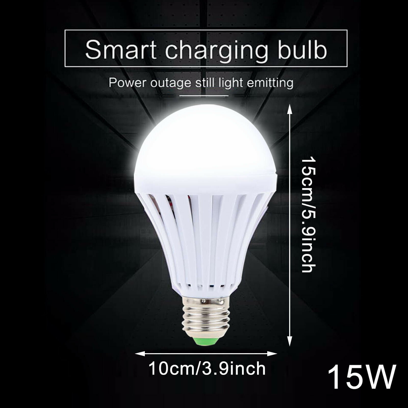 E27 LED Energy Saving Intelligent Emergency Bulb Lamp Lights Rechargeable 