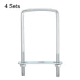 thumbnail image 3 of Uxcell Square U-Bolts, 4 Sets 90mm Inner Width 180mm Length M8 with Nuts and Plates, 3 of 5