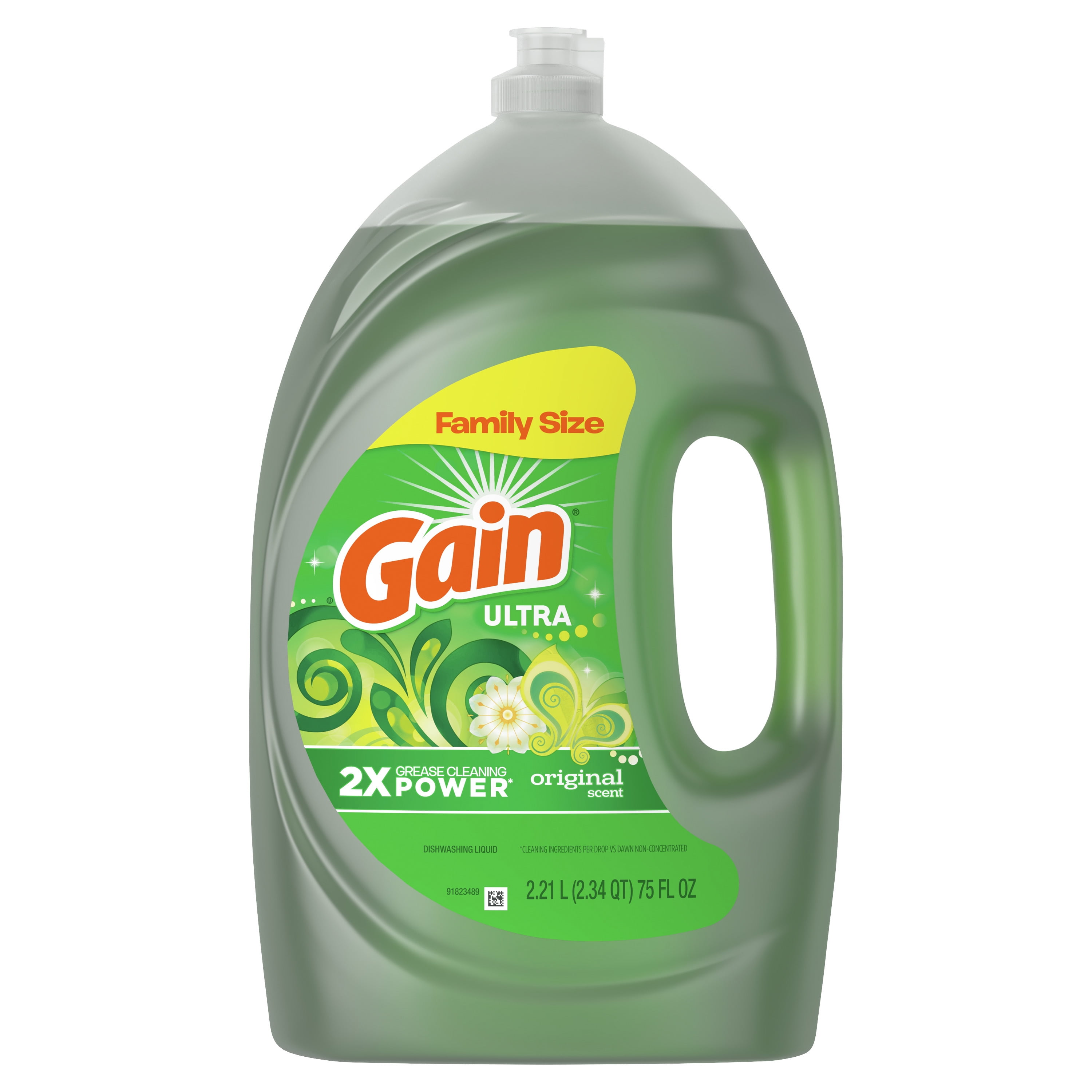Gain Ultra Dishwashing Liquid Dish Soap, Original Scent, 75 fl oz