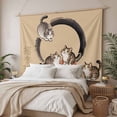 thumbnail image 3 of Brown Cute Cat Large Tapestry for Bedroom Wall Hanging Tapestry, Modern Art Ceiling Backdrop Tapestries Poster Blanket Wall Decor for Teens Room Living Room Dorm 85" x 90", 3 of 8