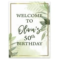 thumbnail image 1 of Darling Souvenir MADE WITH LOVE PersonalizedWelcomeBirthdaySignLeaves,Large Decorative Poster For Birthday Party, Celebrations- 18x12, 1 of 5