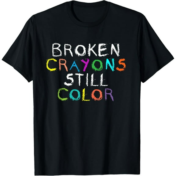 Broken Crayons Still Color Christian Bible Verse T-Shirt T-ShirtBrand clothing, men and women can wear, black, white, gifts.