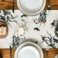 thumbnail image 4 of SM-XLHN Silhouette Tree Crows Halloween Table Runner, Branches Fall Kitchen Dining Table Decoration for Outdoor Home Party 13x36 Inch, 4 of 6