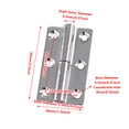 thumbnail image 2 of Quroko 304 Stainless Steel Detachable Hinge, Mechanical Industrial Door and Window Hinges (64mm/2.5inch-Right, 2pcs), 2 of 4