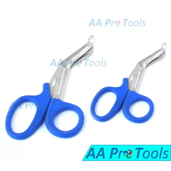 Blue Utility Scissors 5.5" & 7.25" Multi-Purpose Diy Ems Universal 2 Shears Set