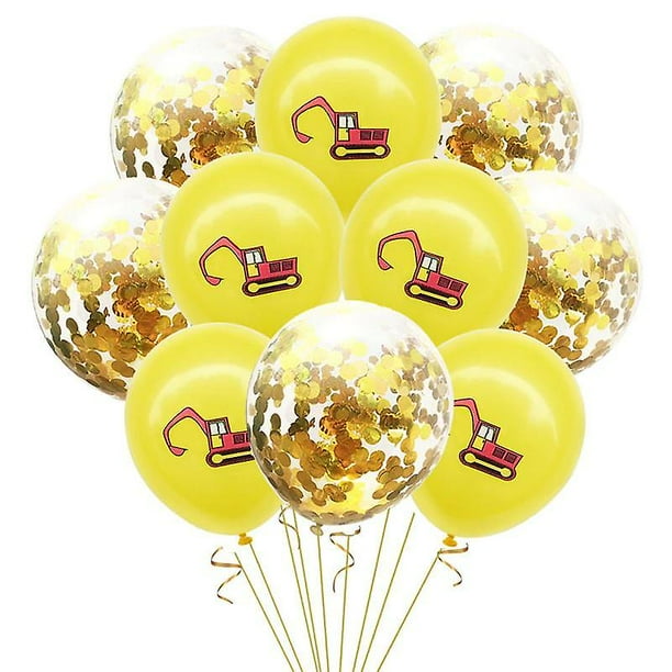 10 globos de confeti de látex de cumpleaños temáticos 12 pulgadas liwang