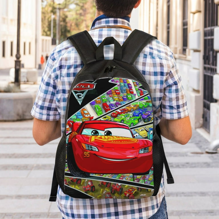 Lightning Mcqueen Backpack for Adult Kids Simple Lightweight Casual Backpack for Children Student Travel Backpack Laptop Backpack for College Work Camping Walmart
