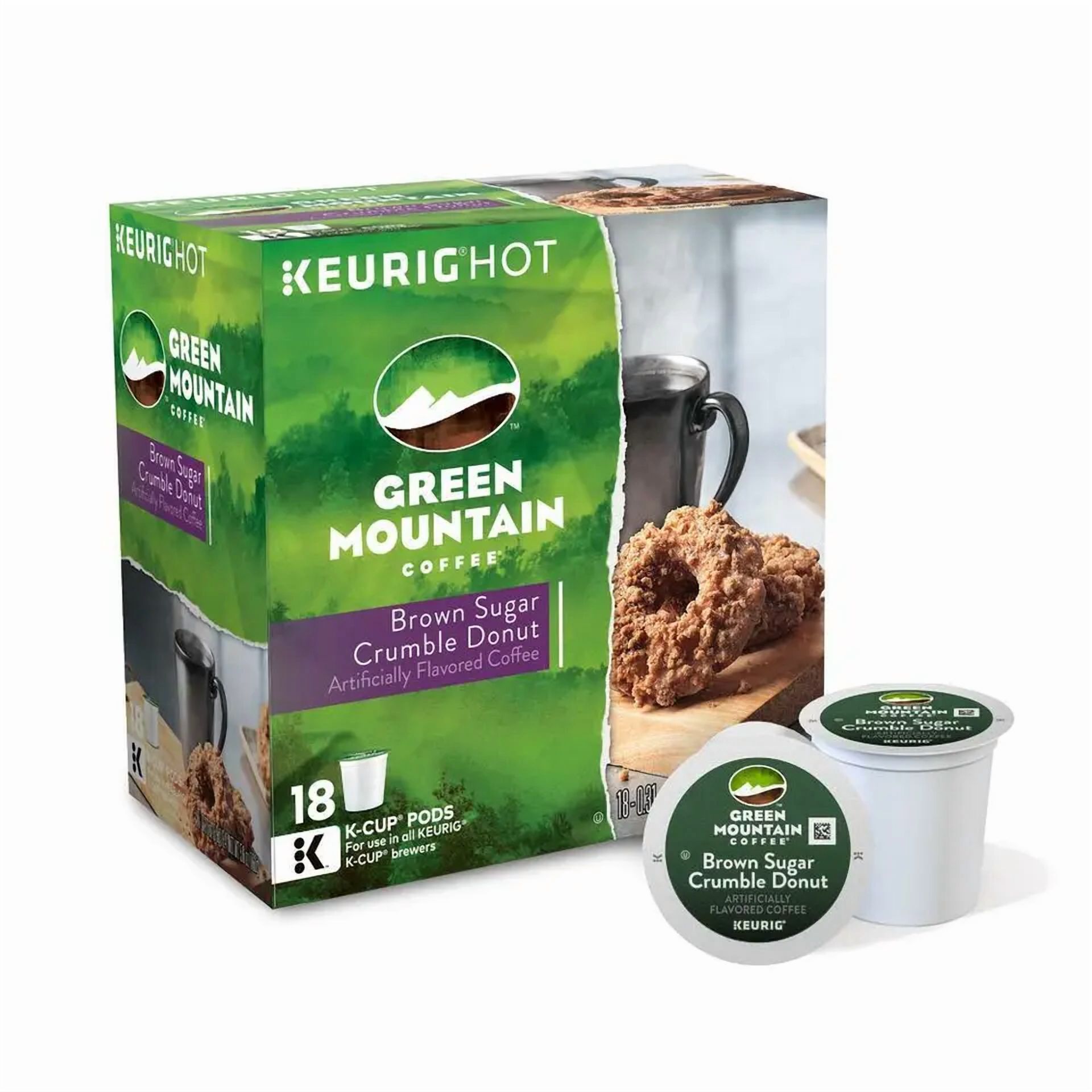 Green Mountain Brown Sugar Crumble Coffee 96 K cups pods