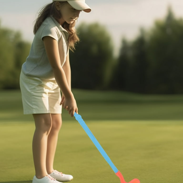 Melantax Set of kids golf set plastic golf clubs and balls set random colors