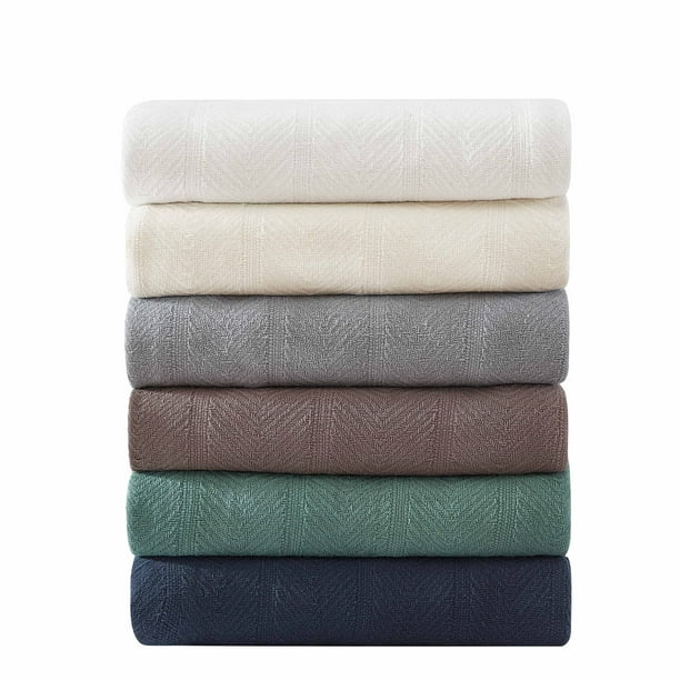 Eddie bauer herringbone cotton blanket sale