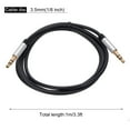 thumbnail image 2 of 3.5mm TRS Aux Cable Male to Male Auxiliary Audio HiFi Headphone Cord 3.3ft Nylon Braided, Silver, 2 of 6