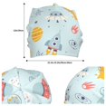 thumbnail image 2 of Pofeuu Space With Dino Astronauts Print Beanie Hat for Men and Women Winter Warm Hats Knit Slouchy Thick Skull Cap, 2 of 7