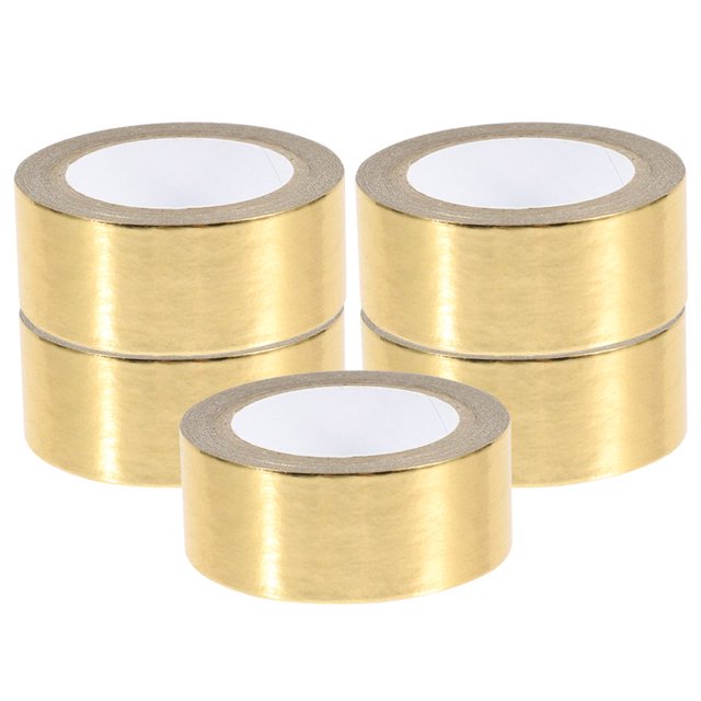 CUITING 5 Rouleaux de Ruban Doré pour Scrapbooking Journaux et Journaux Papier Doré Adhésif Décoratif Style Simple