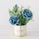 thumbnail image 3 of Wosthever Las flores artificiales de bajo mantenimiento disfrutan de la belleza natural con facilidad. Conjunto de flores de simulación Decoración rosa azul, 3 of 6