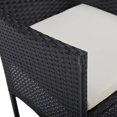 thumbnail image 5 of Conjunto de comedor de jardín Casafoyer en polirratán negro y madera de acacia, 5 of 5