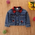 thumbnail image 2 of Lenpel Baby Girl Boys' Denim Jacket Infant Toddler Long Sleeve Button down Lapel Ripped Jean Coat Casual Fall Clothes, 2 of 7