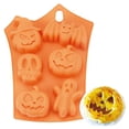 thumbnail image 5 of Clearance Bakeware under $5 Halloween Silicone 2 Pack Silicone Baking Mould Nonstick With Halloween Pumpkin Evil Perfect To Make Ice Cube Soap, 5 of 6