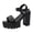 Black, variant on Rokment Women's Platform High Heels Dressy Sandals 2026 Trendy Casual Buckles Ankle Strap Chunky Block Heeled Gothic Punk Summer Dress Shoes for Ladies Black Size 6