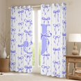 thumbnail image 2 of Manfei Kawaii Bow Personalized Initial J Blackout Curtains Set of 2 (52x84 Each) for Girls,Polka Dots Bowknot Alphabet Window Curtains for Kids Teens,Ultra Soft Home Decor, 2 of 6