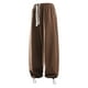 thumbnail image 1 of Pantalones cargo de senderismo para hombre: corte holgado, cintura con cordón, cinturilla elástica; pantalones deportivos informales con bolsillos utilitarios., 1 of 3