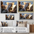 thumbnail image 4 of Designart "Rodent Portrait White Cute wall art I" Animals Floater Framed Wall Art Living Room, 4 of 7
