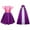 B Dress+Cloak, variant on HAWEE Sanderson Sisters Hocus Pocus Dress for Girls Halloween Cosplay Sarah Mary Masquerade Party Costume, with Bag
