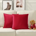 thumbnail image 1 of Fundas de almohada decorativas Stellhome, 50 x 50 cm, terciopelo rojo, paquete de 2, 1 of 7