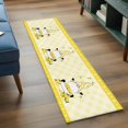 thumbnail image 4 of Lemon Gnomes 2'x6' Runner Rug, Summer Botanical Fruit Leaf Yellow Lattices Washable Non-Slip Area Rugs for Hallway Kitchen Floor Bedroom Entryway, StainResistant Laundry Carpet Decoration Indoor Mat, 4 of 9