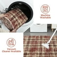 thumbnail image 2 of GlowSol 10'x13' Washable Area Rugs for Living Room Modern Farmhouse Plaid Rug Non-Slip Low Pile Large Rug Floor Cover, Red, 2 of 6