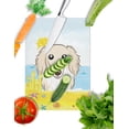 thumbnail image 2 of Longhair Creme Dachshund Summer Beach Glass Cutting Board Large, 2 of 2
