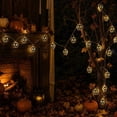 thumbnail image 2 of Halloween Skull LED String Lights 59.05in,Warm White Battery Lights Indoor Outdoor Halloween Party Home Holiday Decor, 2 of 8