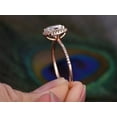 thumbnail image 3 of Antique Style 1.50 Carat Moissanite Diamond Halo Engagement Ring In Rose Gold, 3 of 5