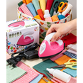 thumbnail image 5 of Oioii Portable Mini Iron for Clothes, 50W Small Travel Iron, Lightweight Heat Press Tool for Sewing Supplies, Home Travel Business Trip Fabric Ironing,Red, 5 of 5