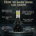thumbnail image 2 of For Chevrolet Malibu 2019-2020 LED Headlight Bulbs 9005 High Beam + H11 Low Beam 4pc, 2 of 12