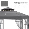 thumbnail image 4 of Outsunny 10'x10' Garden Gazebo Outdoor Sunshade Portable w/ Screen, Grey, 4 of 10